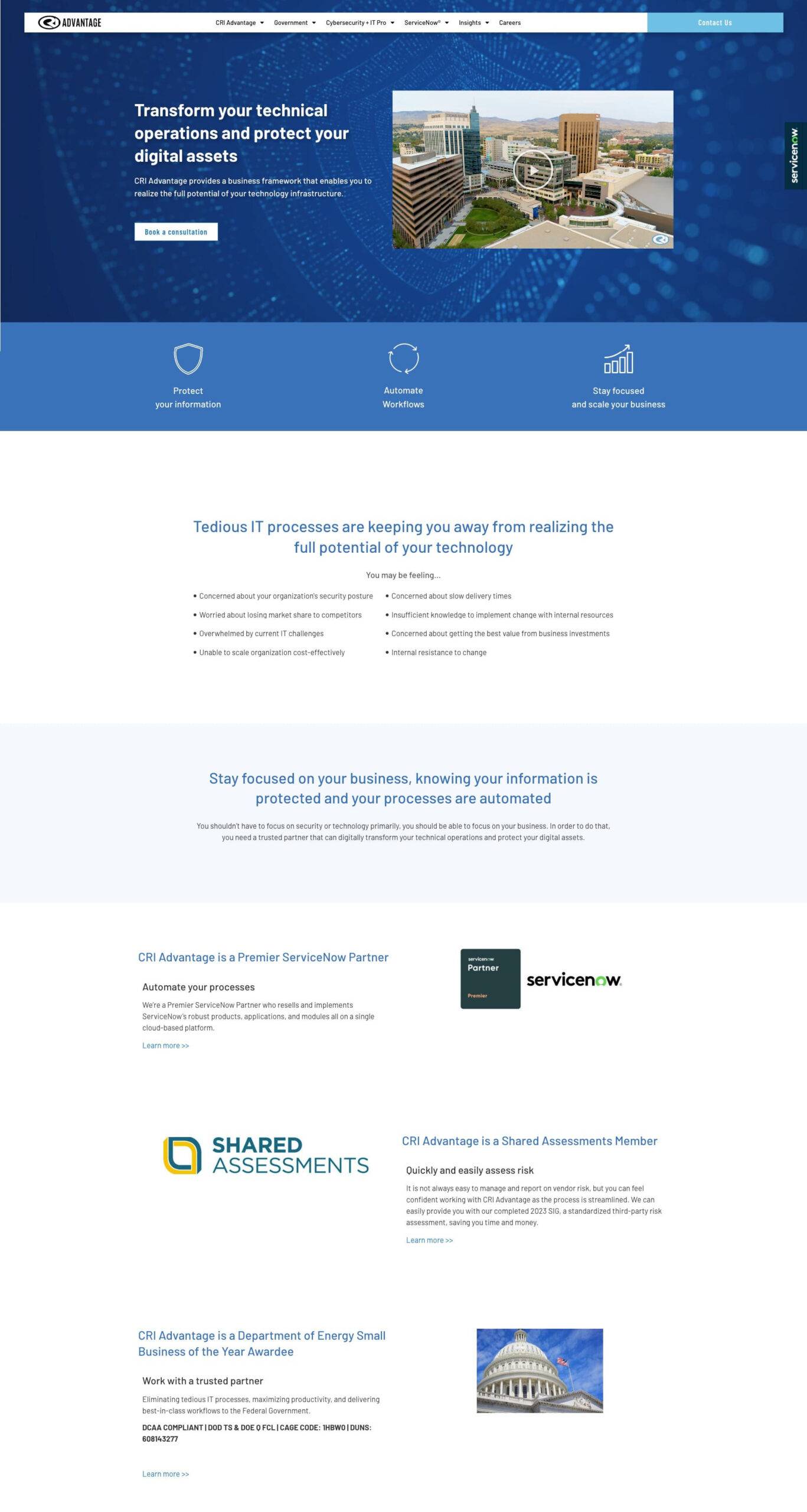 Technology Company Website Design