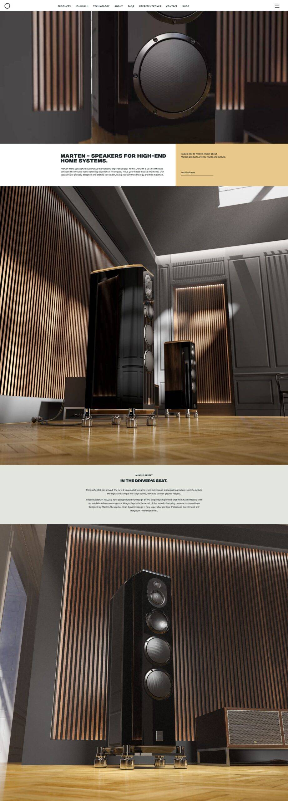 Sound Equipment Website Design