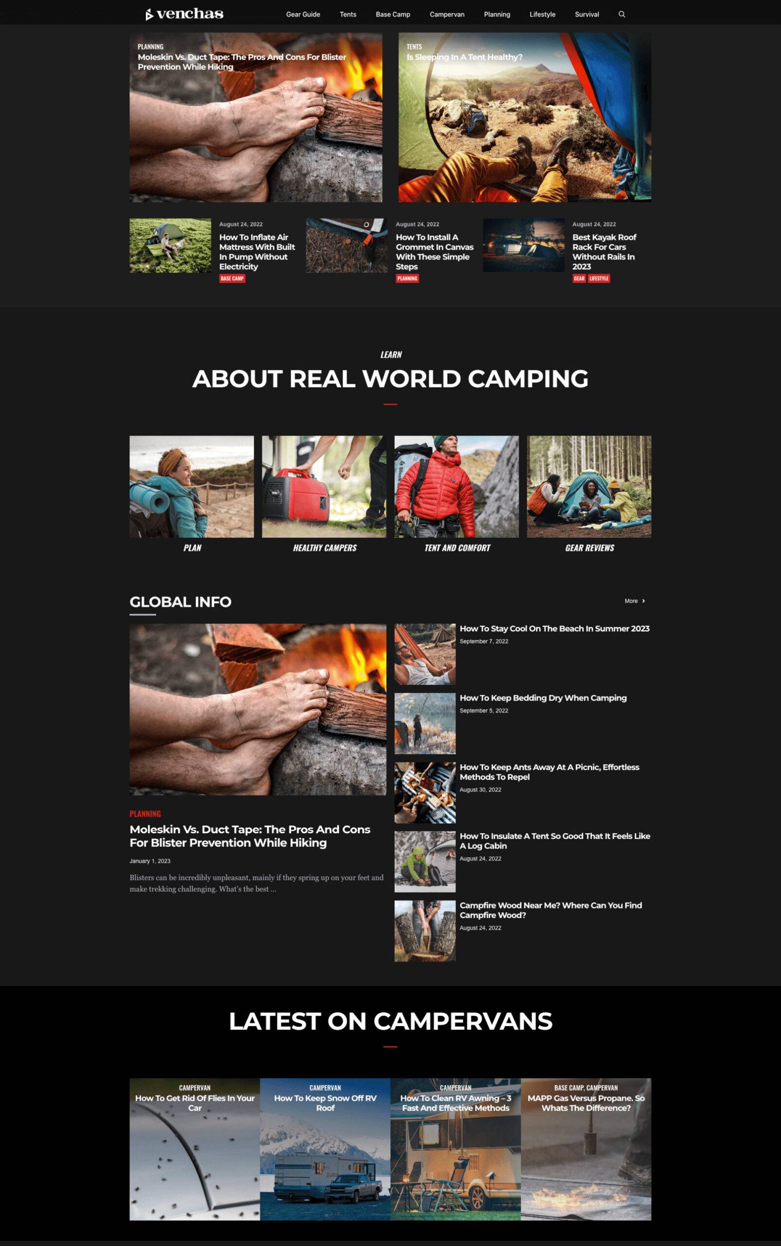 Travel Blog Website Design