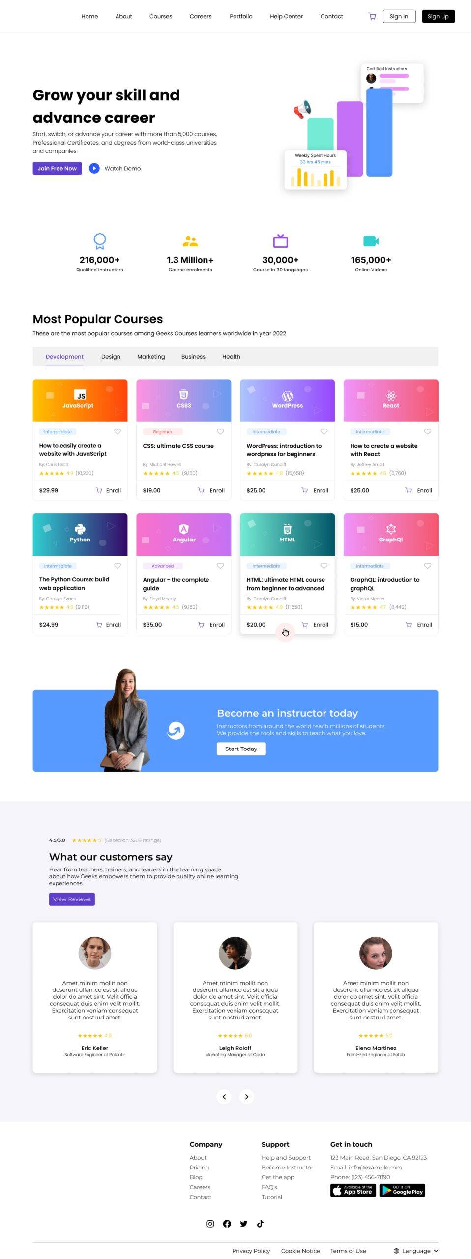 Education Website Design